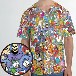 90s Cartoon Legends Unisex Baseball Jersey