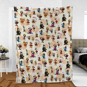 Nostalgia Underdog Characters Fleece Blanket