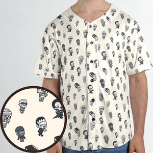 Baby Monsters Pattern Unisex Baseball Jersey