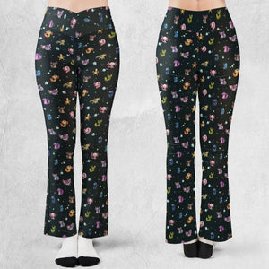 Axolotls Of The World Pattern Flare Leggings