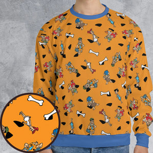 Stone Age The Flintstones Characters All-over Print Sweatshirt