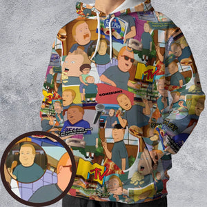Bobby Face King Of The Hill All-over Print Hoodie
