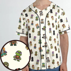 Teenage Mutant Ninja Turtles in Kidrobot style Unisex Baseball Jersey