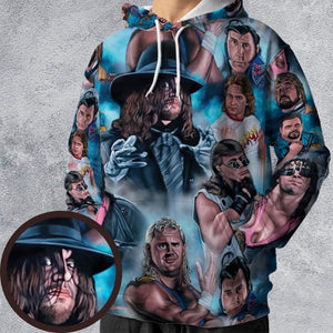 90s Wrestlers All-over Print Hoodie