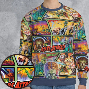 Ack! Ack! Ack! Mars Attacks All-over Print Sweatshirt