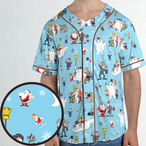 Cast Frosty The Snowman Unisex Baseball Jersey