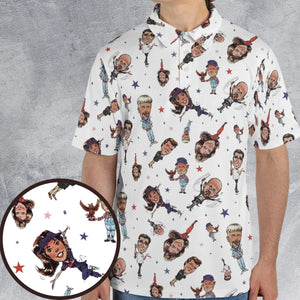 Red White Blaine Waiting For Guffman AOP Men/Women Polo Shirt