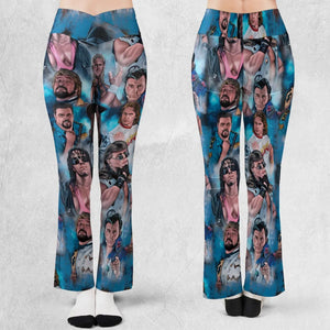 90s Wrestlers Flare Leggings