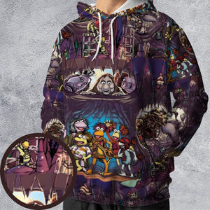 It's All Connected Fraggle Rock All-over Print Hoodie