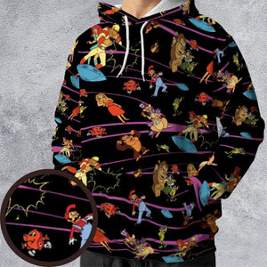 Saturday Supercade Characters All-over Print Hoodie
