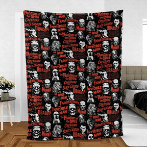 Monster Tiles Fleece Blanket