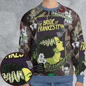 Vintage Bride Of Frankenstein All-over Print Sweatshirt