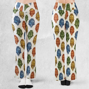 Water Grass Electric Fire I Choose Pattern Flare Leggings