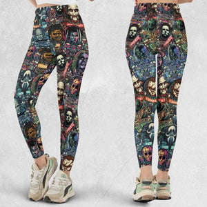 Horror Movie Characters Pattern Legging