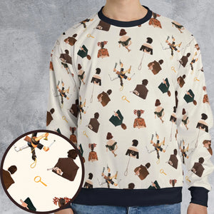 Clue The Movie Characters Pattern All-over Print Sweatshirt