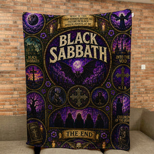 Black Sabbath Sherpa Blanket The End Stained Glass Blanket