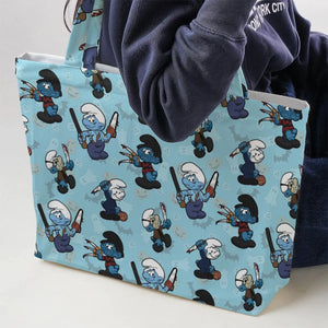 Horror Smurfs Large Tote Bag