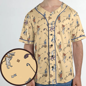 The Medieval Marginalia Killer Rabbit Monty Python Unisex Baseball Jersey