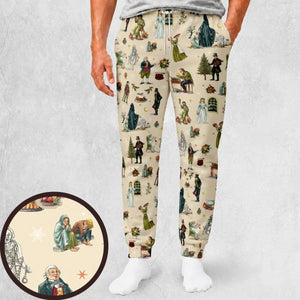 A Christmas Carol Characters Pattern Sweatpants