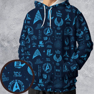 Trekkie Star Trek Pattern All-over Print Hoodie