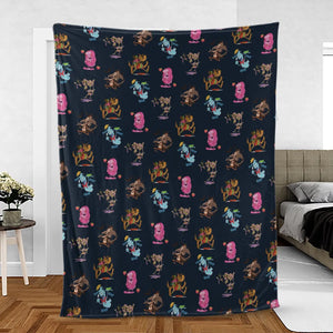 Funny Cereal Monsters Universal Monsters Fleece Blanket