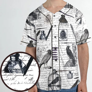 Nevermore The Raven Edgar Allan Poe Unisex Baseball Jersey