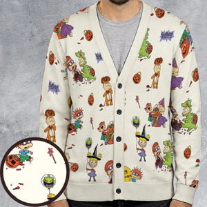 Rugrats Happy Halloween Pattern Cardigan