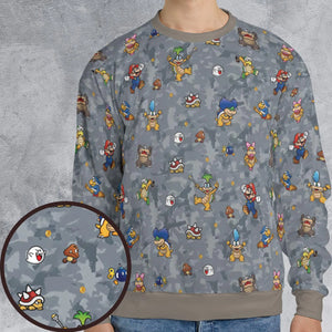 Super Mario Nintendo Video Game All-over Print Sweatshirt