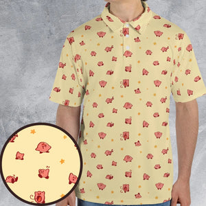 Nintendo Kirby Pattern AOP Men/Women Polo Shirt