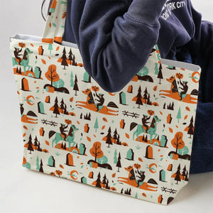Halloween folklore The Headless Horseman Large Tote Bag