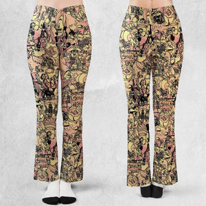 Goofy Movie Collage Flare Leggings