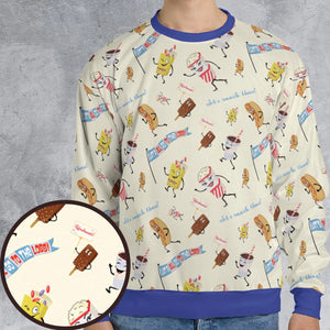 Let's All Go To The Lobby Retro Cartoon All-over Print Sweatshirt