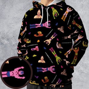Wrestling Fighters Pro Wrestling All-over Print Hoodie