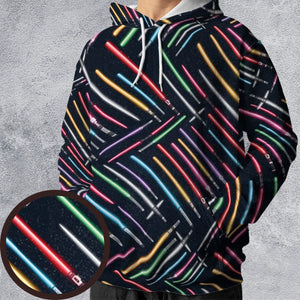 Lightsabers Star Wars Pattern All-over Print Hoodie