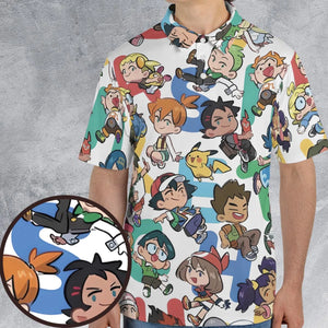 Pokemon Trainer AOP Men/Women Polo Shirt