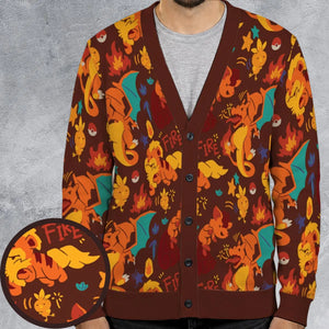 Charizard Arcanine Torchic Fire Pokemon Cardigan