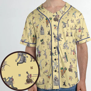 Killer Rabbit The Medieval Marginalia Unisex Baseball Jersey