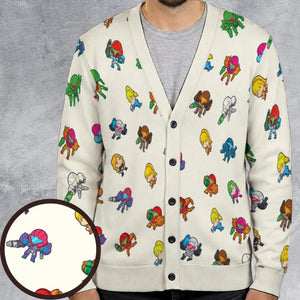 The Many Suits Of Samus Metroid Pattern Cardigan