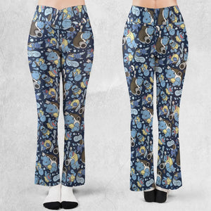 Blastoise Wartortle Squirtle Pokemon Pattern Flare Leggings