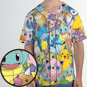 Magical Creatures Pokemon Unisex Baseball Jersey