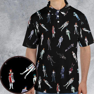Gundam Pilot Suits Gundam Mobile AOP Men/Women Polo Shirt
