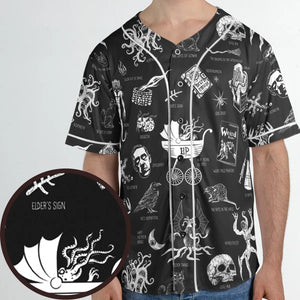 H.P. Lovecraft Monsters Unisex Baseball Jersey