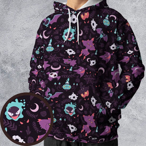Lavender Town Pokemon Pattern All-over Print Hoodie