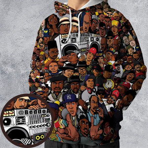 The Golden Age of Hip Hop All-over Print Hoodie
