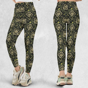 Facehugger Flower Pattern Alien Legging