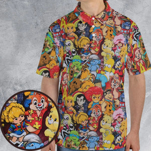 Old Cartoon Characters AOP Men/Women Polo Shirt