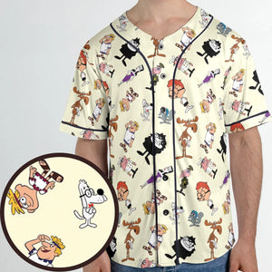 60s The Adventures Of Rocky And Bullwinkle and Friends Unisex Baseball Jersey