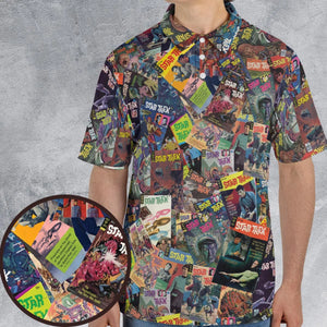Vintage 1970s Star Trek Comic Books Collage AOP Men/Women Polo Shirt