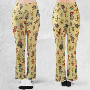 Fraggle Rock Characters Flare Leggings