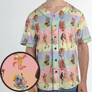 Spooky Monster Mash Cereal Monster Unisex Baseball Jersey